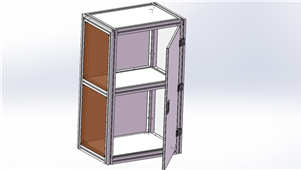 Solidworks机械钣金储物柜三维模型