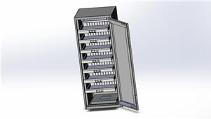 Solidworks机械钣金多层抽屉柜三维模型