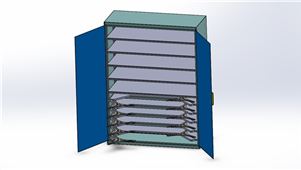 Solidworks机械钣金工具柜标准三维模型