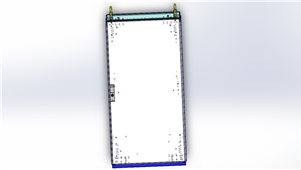 Solidworks机械钣金单开门ps柜三维模型