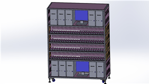 Solidworks机械钣金电脑机箱存放柜三维模型