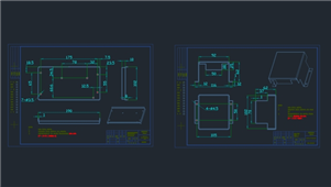 AutoCAD机械通道机箱钣金加工图纸