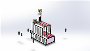 Solidworks机械钣金硅片流水线供料三维模型