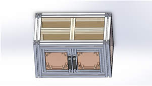 Solidworks机械钣金铝型材框架三维模型