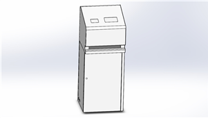 Solidworks机械钣金回收票据箱三维模型