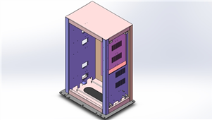 Solidworks机械钣金通讯台外壳三维模型