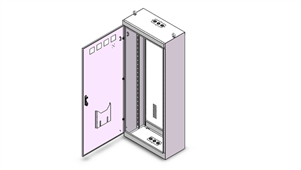 Solidworks机械钣金动力柜三维模型