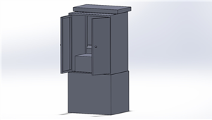 Solidworks机械钣金油烟机封闭罩三维模型