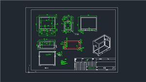 AutoCAD机械废气处理机外箱图纸