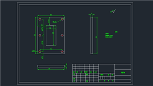 AutoCAD机械视镜压板图纸