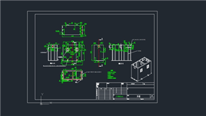 AutoCAD机械废气处理机内箱图纸