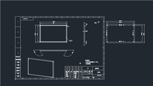 AutoCAD机械机架下外罩图纸