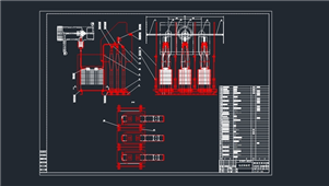 AutoCAD机械电缆室装配图纸2