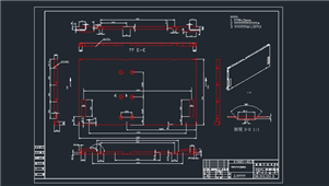 AutoCAD机械盖板支架图纸