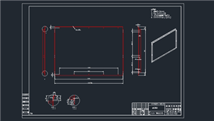 AutoCAD机械柜体左侧板图纸