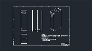 AutoCAD机械不锈钢户内箱图纸