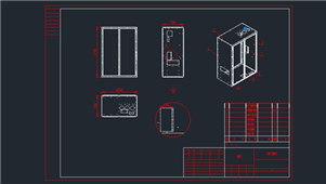 AutoCAD机械柜体焊接图纸