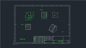 AutoCAD机械直角连接器装配图纸
