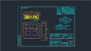 AutoCAD机械VJ源控制箱支架装配图纸