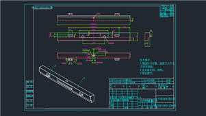 AutoCAD机械水平装饰条焊合件图纸