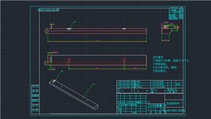 AutoCAD机械竖直装饰条一图纸