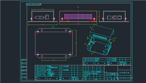 AutoCAD机械总DP固定盒装配图纸