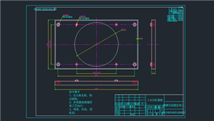 AutoCAD机械侧源风扇固定架图纸