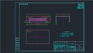 AutoCAD机械顶盖装配图纸