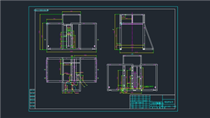 AutoCAD机械框架焊合件装配图纸