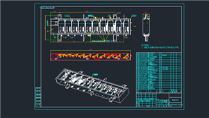 AutoCAD机械侧盒组件装配图纸