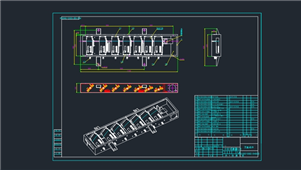 AutoCAD机械顶盒组件装配图纸