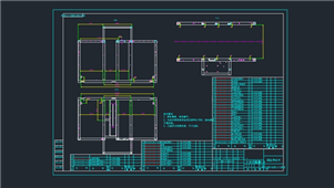 AutoCAD机械框架焊合件装配图纸2