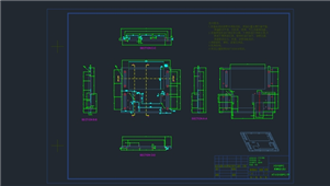 AutoCAD机械后盖机装配图纸