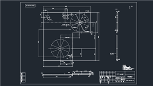 AutoCAD机械中间隔板装配图纸