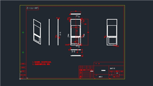 AutoCAD机械穿梭箱挡板装配图纸