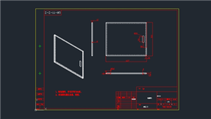 AutoCAD机械电器箱门装配图纸