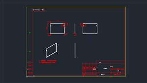 AutoCAD机械左下挡板门装配图纸