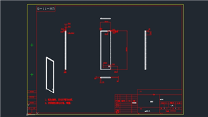 AutoCAD机械挡板后右装配图纸