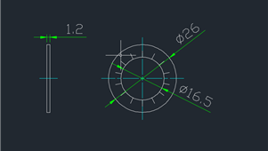 CAD机械图纸垫圈-锯齿锁紧垫圈（16）