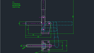 CAD机械图纸夹钳C4