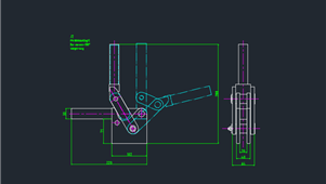 CAD机械图纸夹钳J2