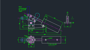 CAD机械图纸夹钳PQA2