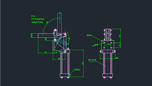 CAD机械图纸夹钳PV4