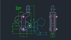 CAD机械图纸夹钳Q4