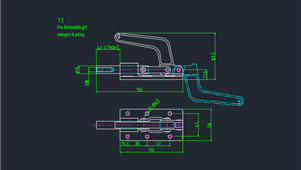 CAD机械图纸夹钳T2