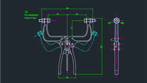 CAD机械图纸夹钳X6
