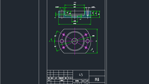 CAD机械图纸盘盖类零件挡盖