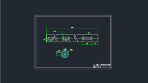 CAD机械图纸轴和垫圈类光轴