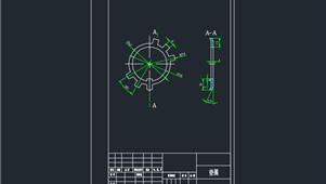 CAD机械图纸轴和垫圈类垫圈