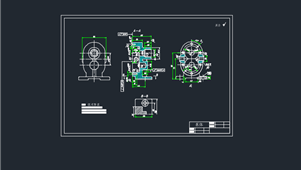 CAD机械图纸轴承与支座类泵体